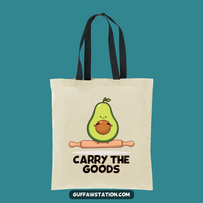 Funny Avocado Balance Tote Bag: Hilarious Carry-All for Foodies!