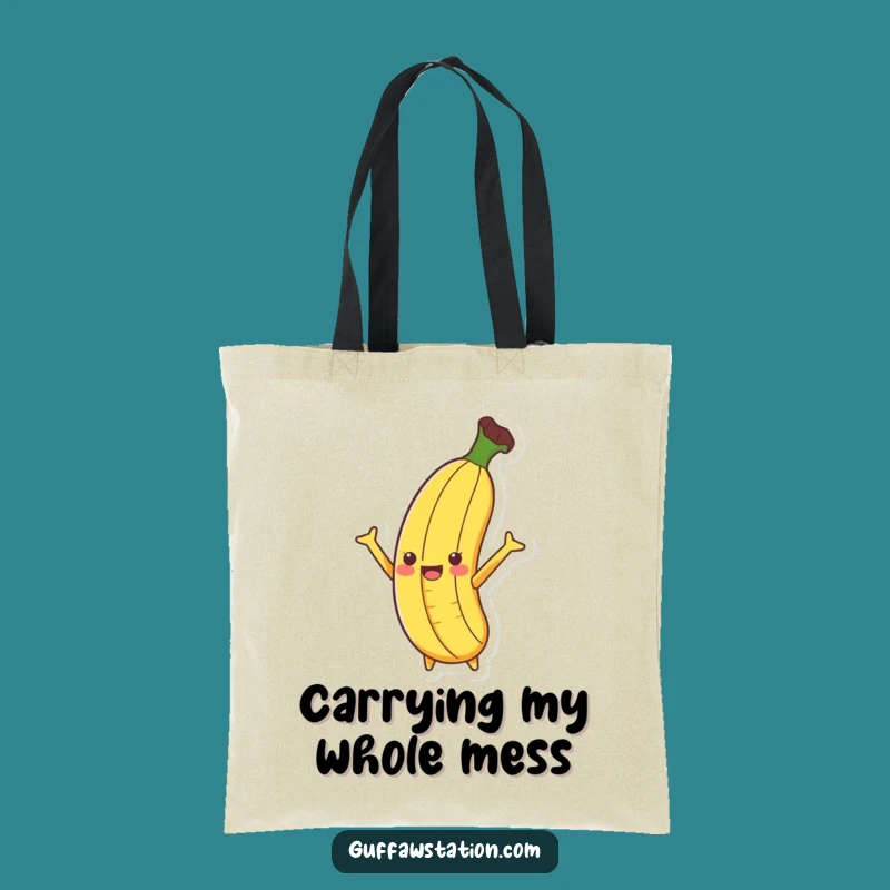 Funny Banana Slip Tote Bag: Arms Flailing Carry-All