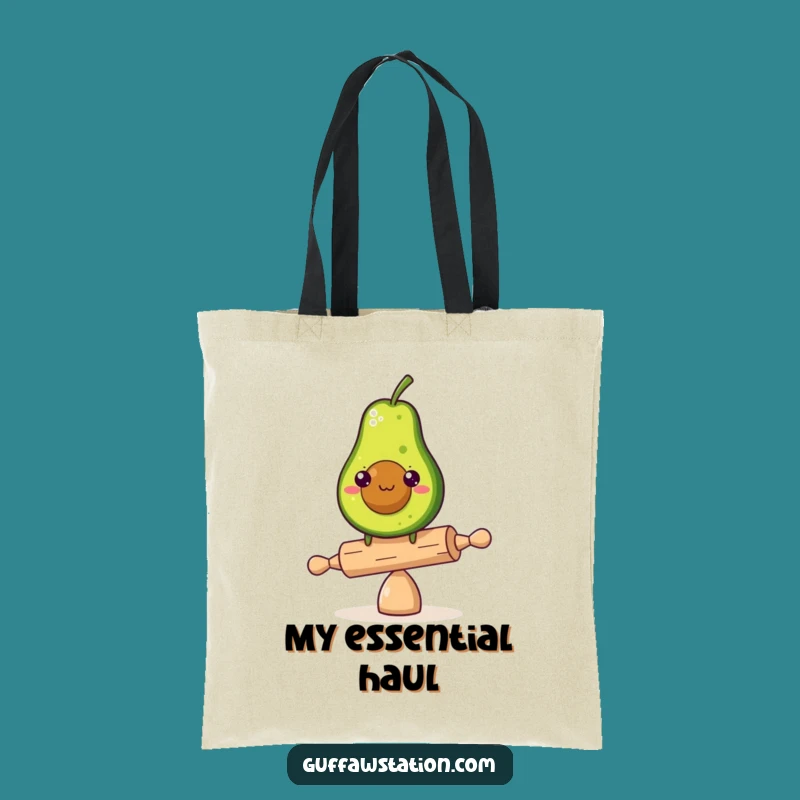 Funny Avocado Balance Tote Bag: Carry Your Determination with Humorous Style